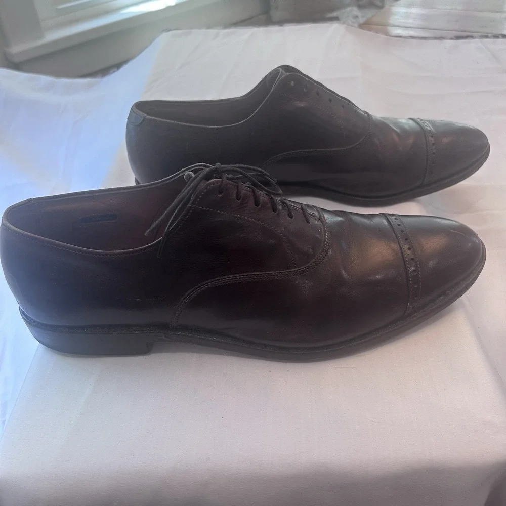 Allen Edmonds Fifth Avenue Brown Leather Oxford Lace Cap Toe Shoes Men 13C